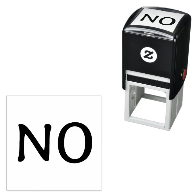 The Word No Funny Minimalist Statement Text Self-inking Stamp (In Situ)