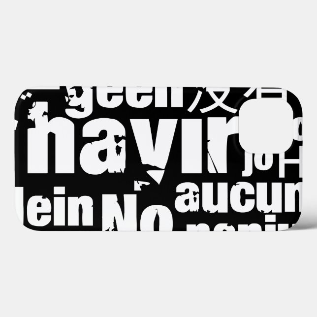 The word "No" in different languages Case-Mate iPhone Case (Back (Horizontal))