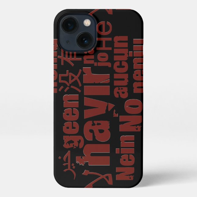 The word "No" in different languages iPhone Case (Back)