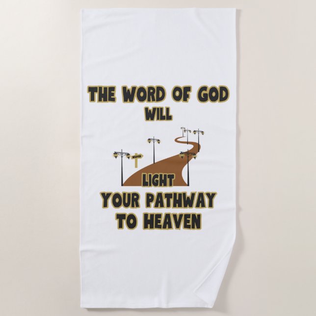 The Word Of God Will Light Beach Towel (Front)