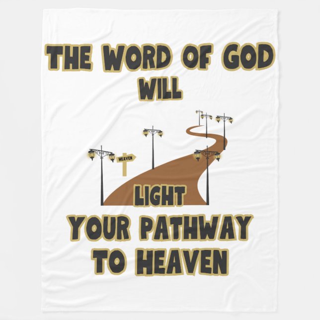 The Word Of God Will Light Fleece Blanket (Front)