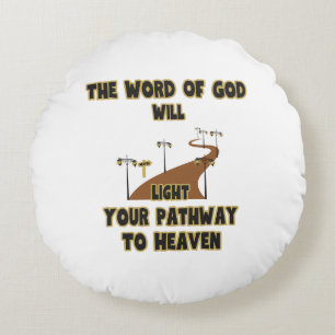 The Word Of God Will Light Round Cushion