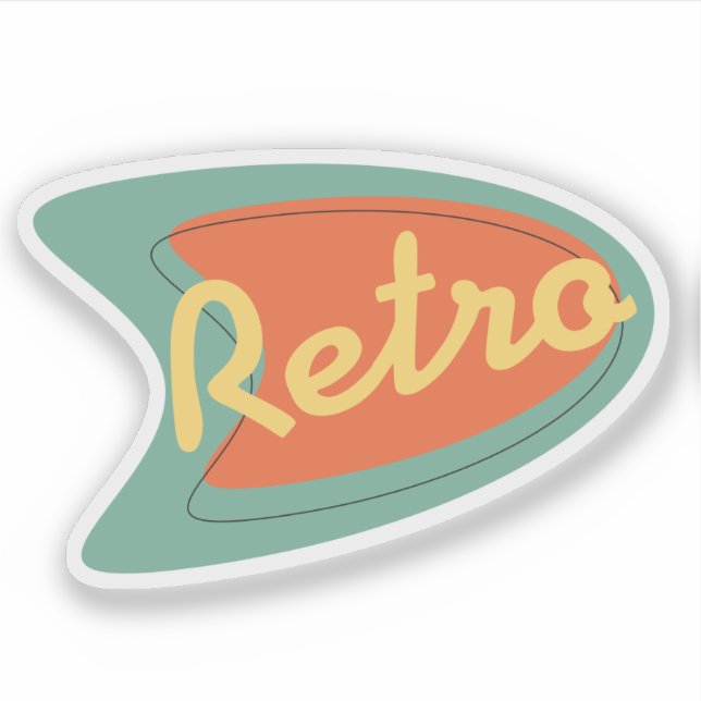 The Word Retro in Midcentury Style (Front)