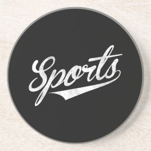 The word Sports A funny ironic design that says S Coaster