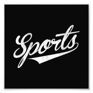 The word Sports A funny ironic design that says S Photo Print