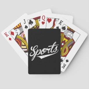 The word Sports A funny ironic design that says S Playing Cards