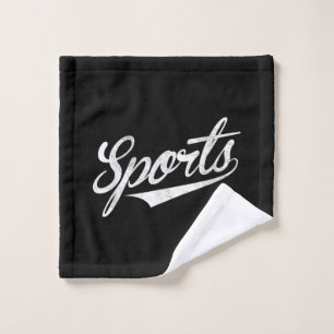The word Sports A funny ironic design that says S Wash Cloth