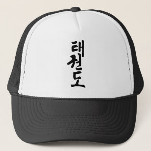 The Word Taekwondo In Korean Lettering Trucker Hat