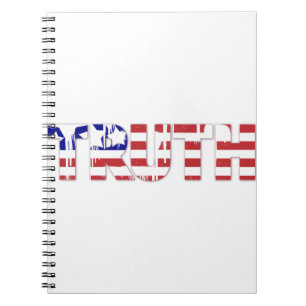 The word " Truth" with American flag Notebook