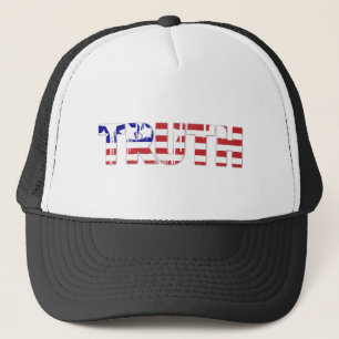 The word " Truth" with American flag Trucker Hat