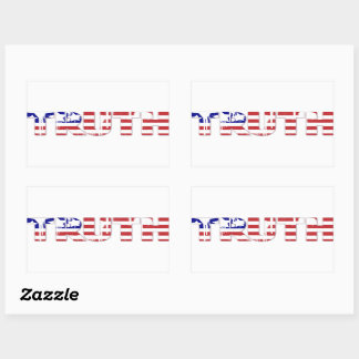 The word Truth with Patriotic American Flag Rectangular Sticker