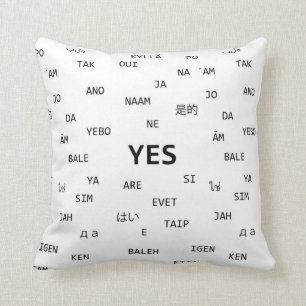 The word YES and NO in many different languages - Cushion