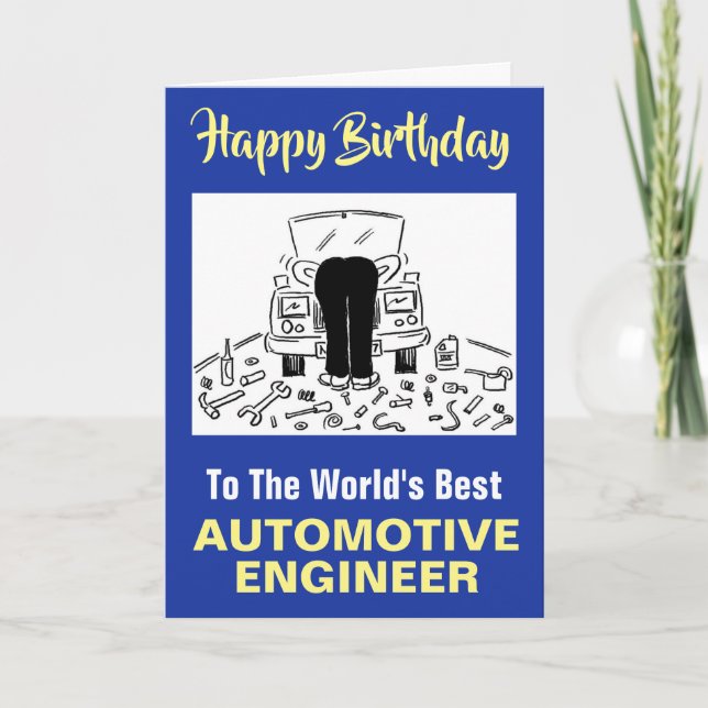 The Word's Best Automotive Engineer Card (Front)