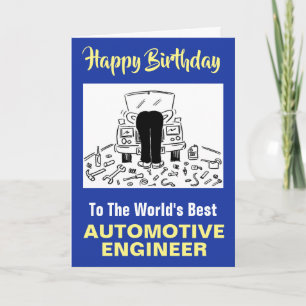 The Word's Best Automotive Engineer Card