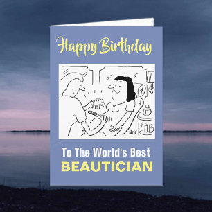 The Word's Best Beautician - Happy Birthday Card