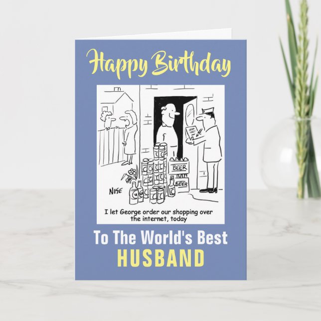 The Word's Best Beer Drinker Husband Card (Front)