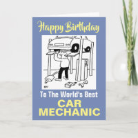 The Word's Best Car Mechanic - Happy Birthday