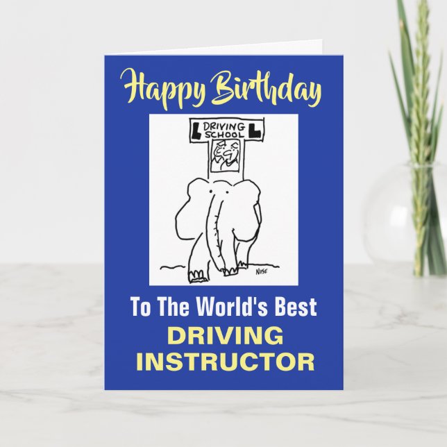 The Word's Best Driving Instructor Card (Front)