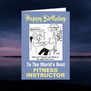 The Word's Best Fitness Instructor Card