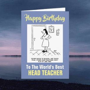 The Word's Best Head Teacher - Happy Birthday Card