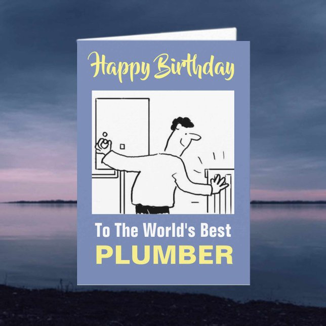 The Word's Best Plumber - Happy Birthday Card (Creator Uploaded)