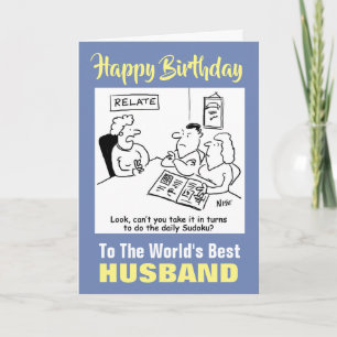The Word's Best Sudoku Player Husband Card