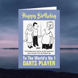 The Word's Number 1 Darts Player - Happy Birthday Card