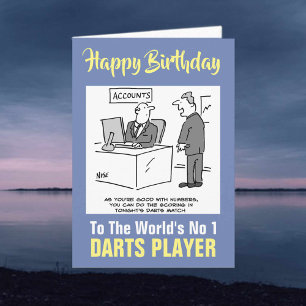 The Word's Number 1 Darts Player - Happy Birthday Card