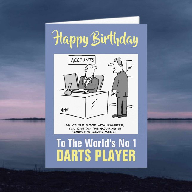 The Word's Number 1 Darts Player - Happy Birthday Card (Creator Uploaded)