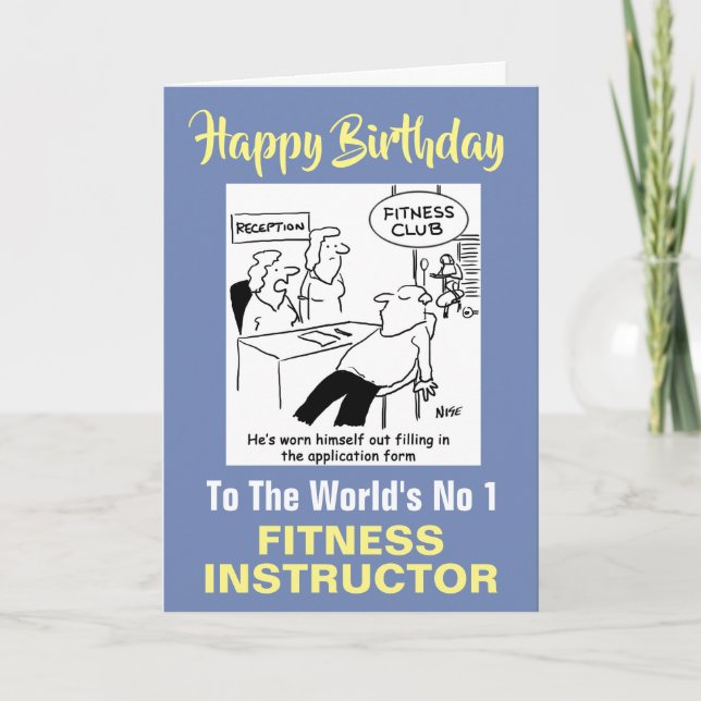 The Word's Number 1 Fitness Instructor Card (Front)