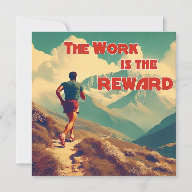The Work Is The Reward Runner Mountains (Front)