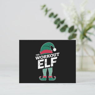 The Workout Elf Group Matching Family Christmas Holiday Postcard