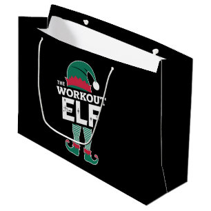 The Workout Elf Group Matching Family Christmas Large Gift Bag
