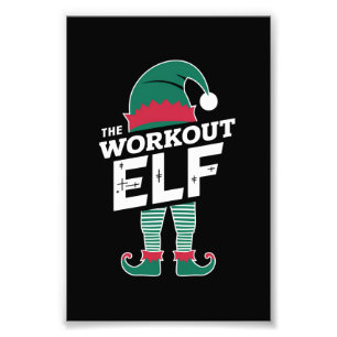 The Workout Elf Group Matching Family Christmas  Photo Print