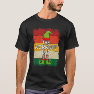 The Workout Elf Matching Group Christmas Party Paj T-Shirt