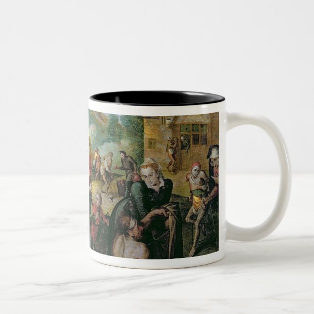 The Works of Mercy Two-Tone Coffee Mug (Right)