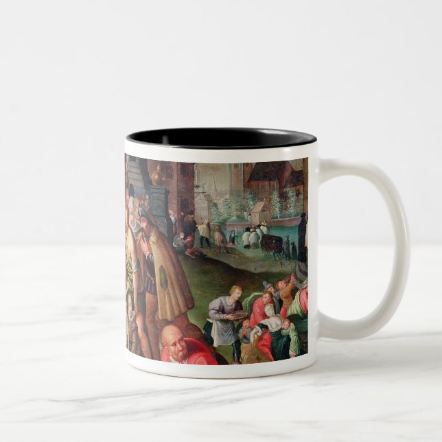 The Works of Mercy Two-Tone Coffee Mug (Right)