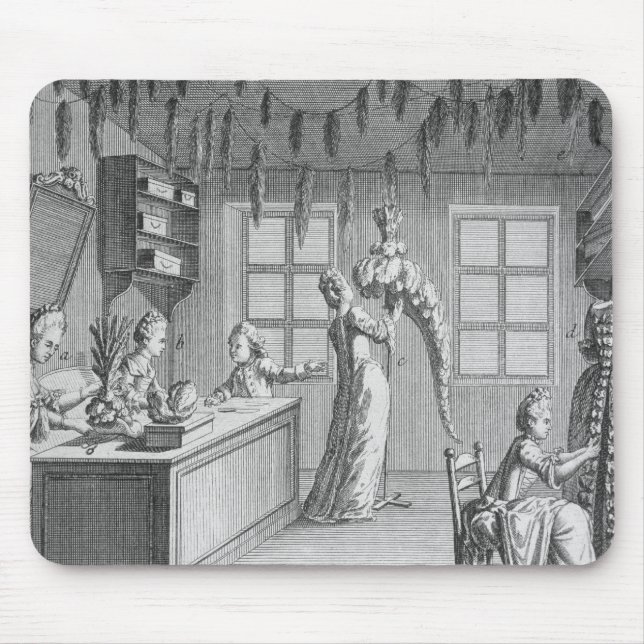 The workshop of a dressmaker, illustration from th mouse pad (Front)
