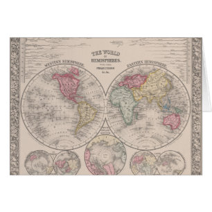 The world 1860 - Eastern & Western hemispheres
