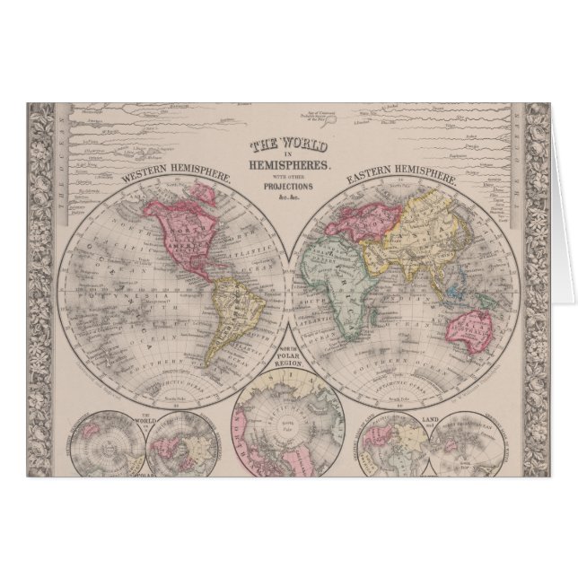The world 1860 - Eastern & Western hemispheres (Front Horizontal)