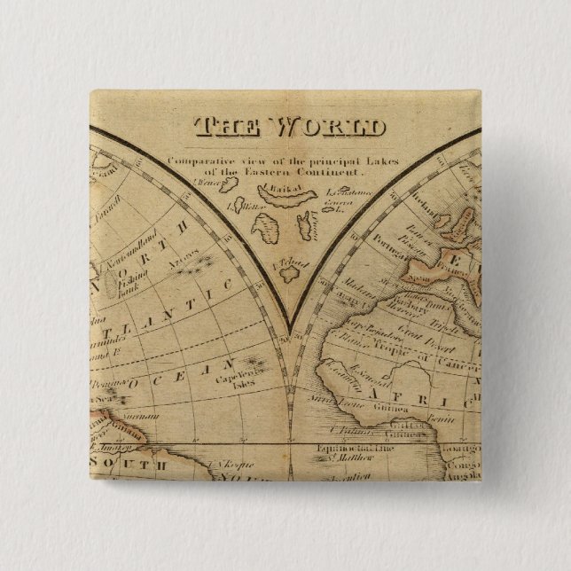 The World 3 15 Cm Square Badge (Front)