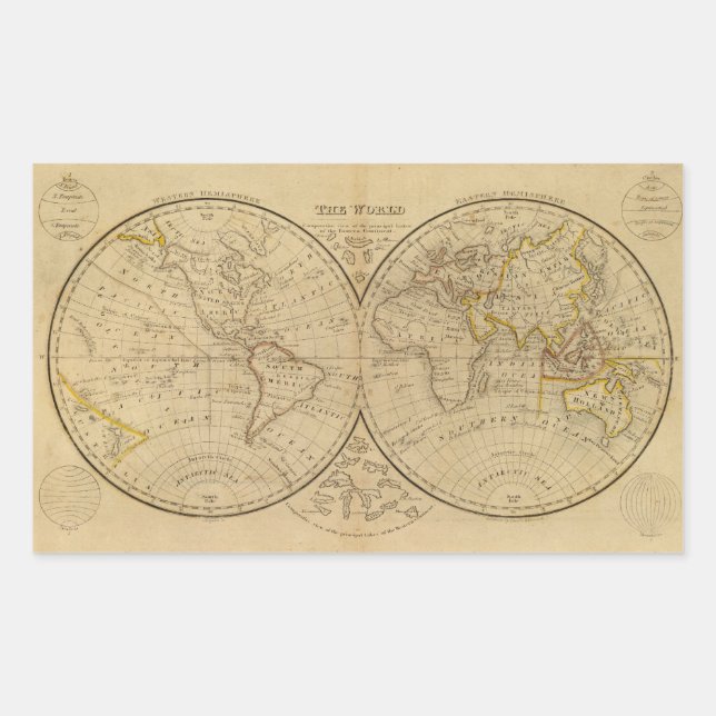 The World 3 Rectangular Sticker (Front)