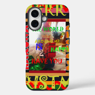 The world around Me is happy to Have You colours M iPhone 16 Case