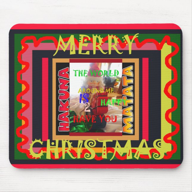 The world around Me is happy to Have You colours M Mouse Pad (Front)