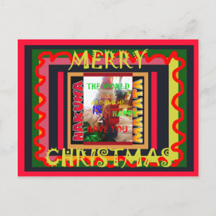 The world around Me is happy to Have You colours M Postcard