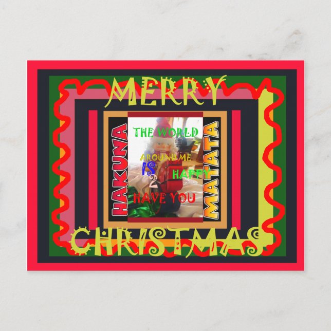 The world around Me is happy to Have You colours M Postcard (Front)