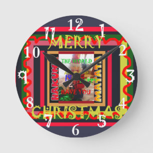 The world around Me is happy to Have You colours Round Clock