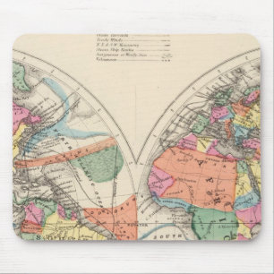 The world Atlas map with currents and trade winds Mouse Pad
