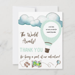 The World Awaits! Baby Shower EOS Lip Balm Favour Thank You Card