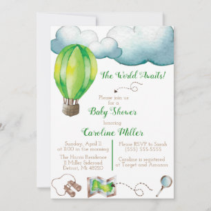 The World Awaits! Baby Shower Invitation